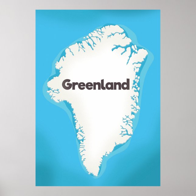 Grönland karta poster (Framsidan)