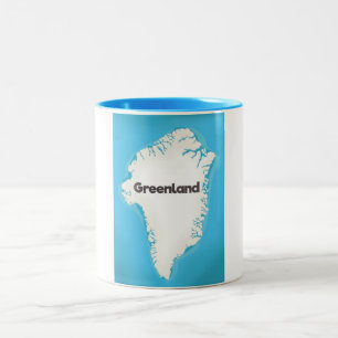 Grönland karta Två-Tonad mugg