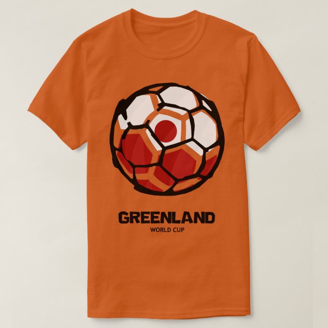 Grönland Land Flagga T Shirt (Design framsida)