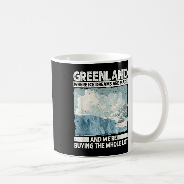 Grönland med isdrömmar för en fantastisk trumfplat kaffemugg (Höger)