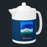 Grönland - Narwhal<br><div class="desc">Valar med spjut. Två manliga "knölskallelåda" som korsar sina betar med havsisen och Grönlands fastland i bakgrunden. Texten "Grönland" och "Kalaallit Nunaat" (Grönland i Grönland) finns också med. Det är okänt vad tusking är, en vanlig aktivitet under varmare delar av året. Det kan vara ett vänskapligt hälsning eller ett sätt...</div>