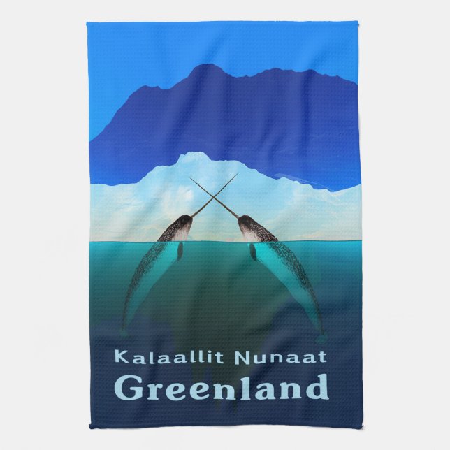 Grönland - Narwhal Kökshandduk (Vertikal)