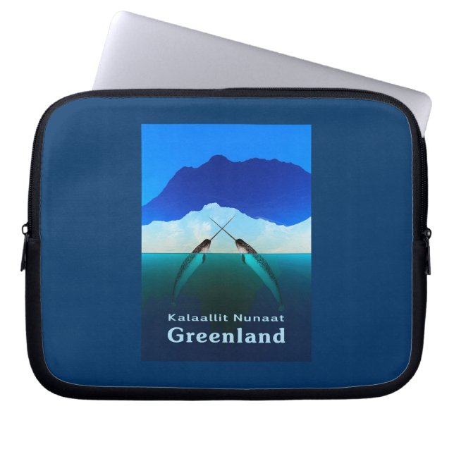 Grönland - Narwhal Laptop Sleeve (Framsidan)