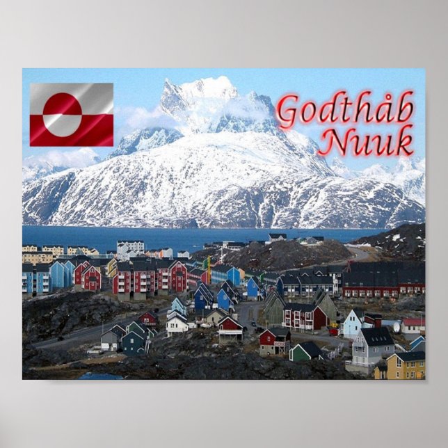 Grönland - Nuuk City - Poster (Framsidan)