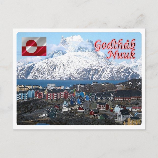Grönland - Nuuk City - Vykort (Framsida)