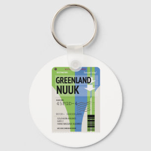 Grönland Nuuk resebiljett Nyckelring