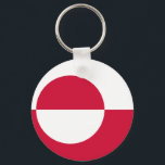 grönland nyckelring<br><div class="desc">Grönlands flagga. Grönlands flagga var designad av Grönlands inhemska Thue Christiansen. Den har två lika stora band av vitt (överst) och rött vågrät med en stor skiva något till mitten. Den övre halvan av skivan är röd, grund är vit. Dess namn på Grönlands språk är Erfalasorput, som elak "vår flagga"....</div>