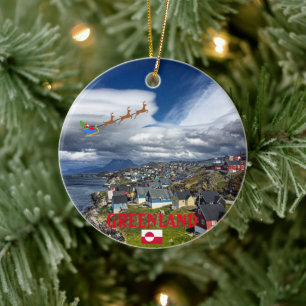 Grönland Panoramisk julprydnad Julgransprydnad Keramik