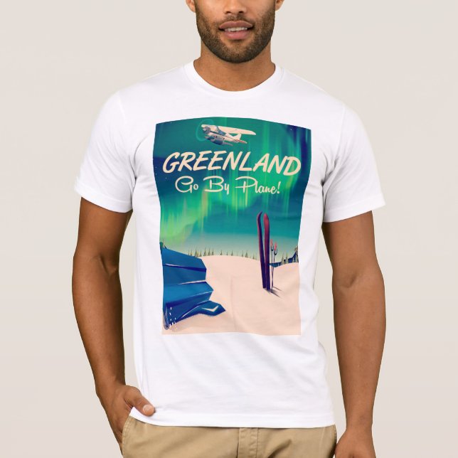 Grönland 'Res med flyg!' Tee Shirt (Framsida)