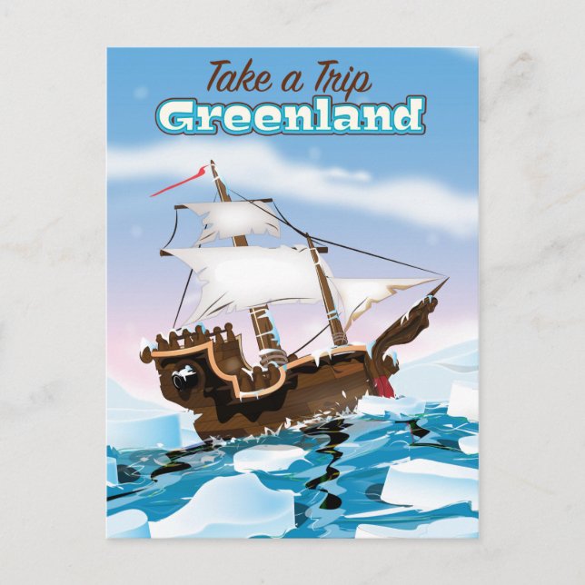 Grönland seriealbum resa affisch tryck. vykort (Framsida)