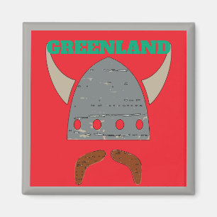 GRÖNLAND, Viking Head Magnet