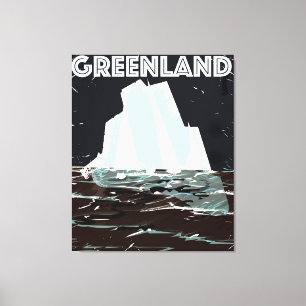 Grönland vintage resemotiv canvastryck