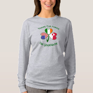 Grönländare Irländare Amerikanare Shamrock Personl T Shirt