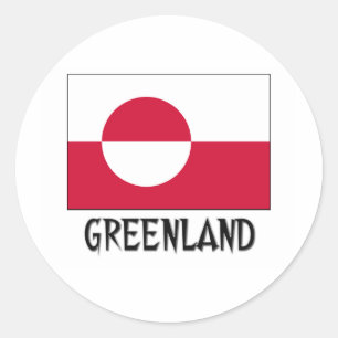 Grönlandflagga Runt Klistermärke
