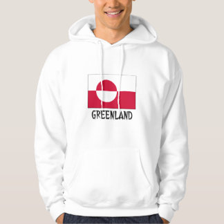 Grönlandflagga Sweatshirt Med Luva