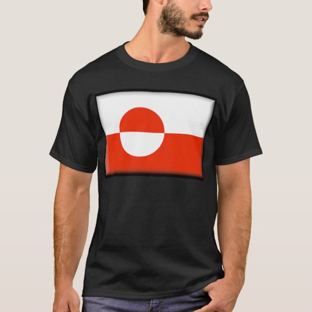 Grönlandflagga T Shirt (Framsida)