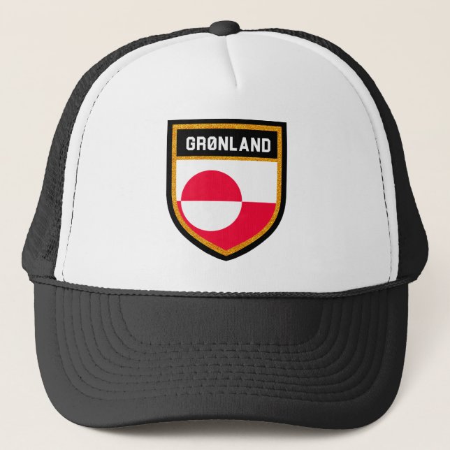 Grönlandflagga Truckerkeps (Framsida)