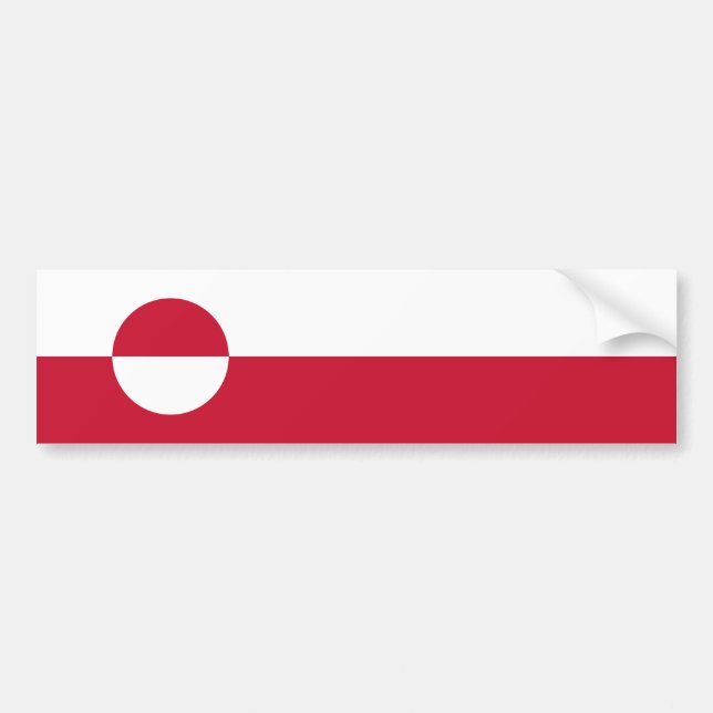 Grönlands flagga bildekal (Framsidan)