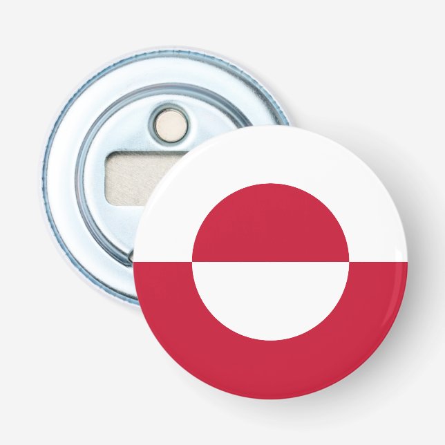 Grönlands flagga flasköppnare (Framsidan)