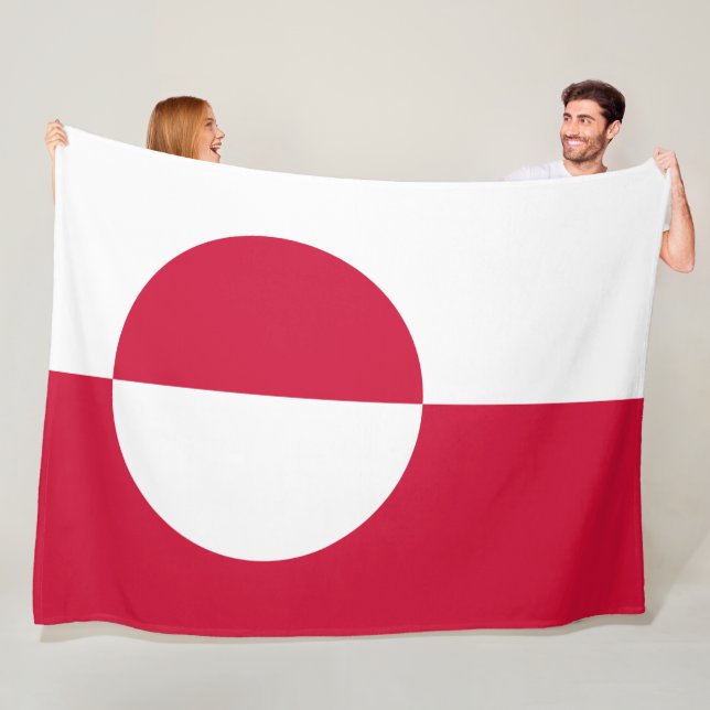 Grönlands flagga fleecefilt (På plats)