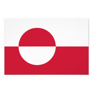 Grönlands flagga fototryck