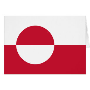 Grönlands flagga hälsningskort