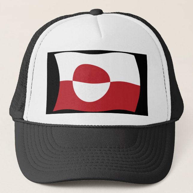 Grönlands Flagga Hatt Truckerkeps (Framsida)