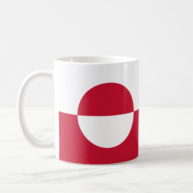 Grönlands flagga kaffemugg (Vänster)