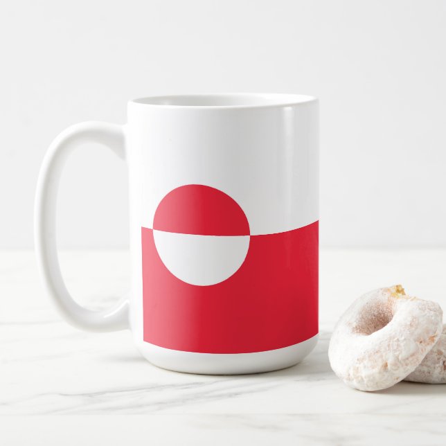 Grönlands flagga kaffemugg (Med munk)