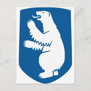 Grönlands flagga karta GL Vykort