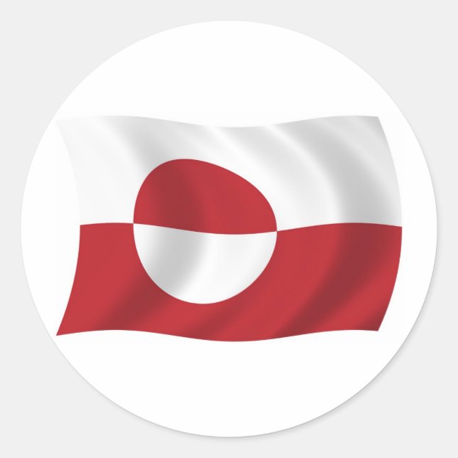 Grönlands Flagga Klistermärke (Framsida)