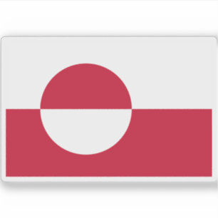 Grönlands flagga klistermärken