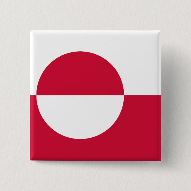 Grönlands flagga knapp (Framsida)