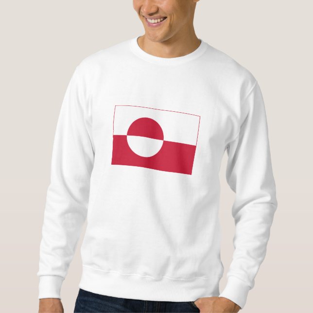 Grönlands flagga lång ärmad tröja (Framsida)