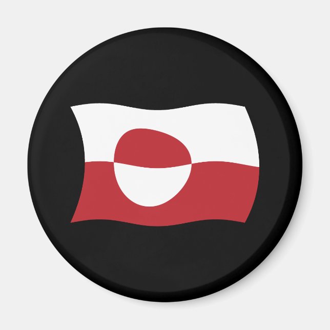 Grönlands Flagga Magnet (Framsidan)