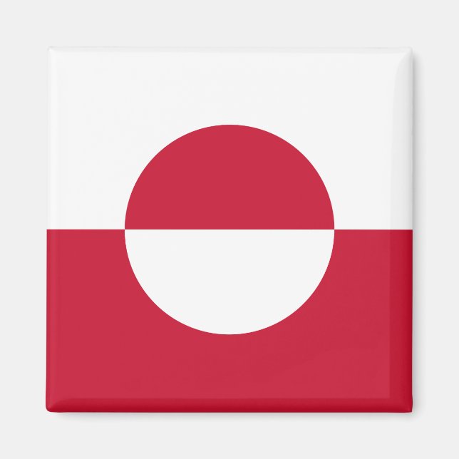 Grönlands flagga magnet (Framsidan)