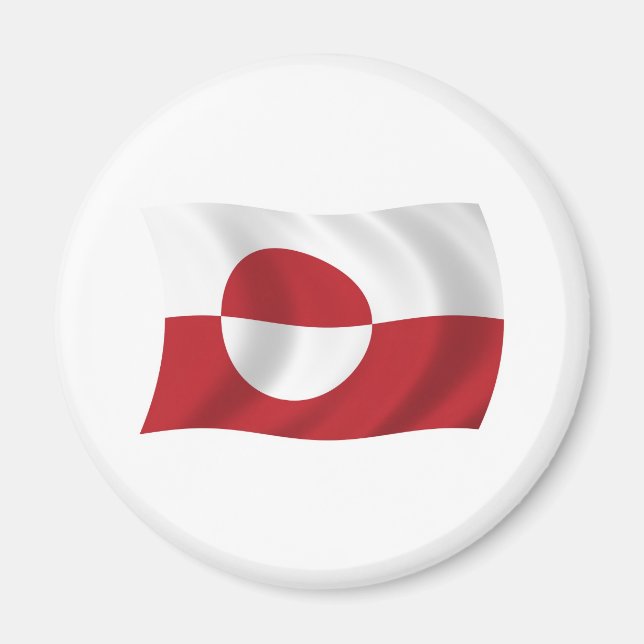 Grönlands Flagga Magnet (Framsidan)