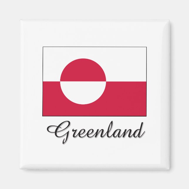 Grönlands Flagga Magnet (Framsidan)