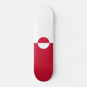 Grönlands flagga mini skateboard bräda 18,5 cm