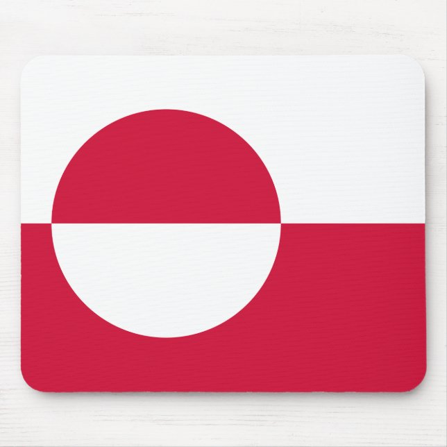 Grönlands flagga musmatta (Framsidan)