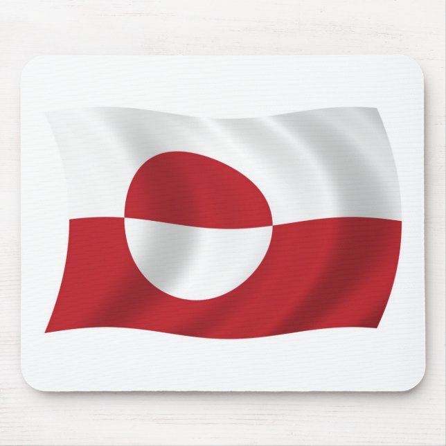 Grönlands Flagga Musmatta (Framsidan)