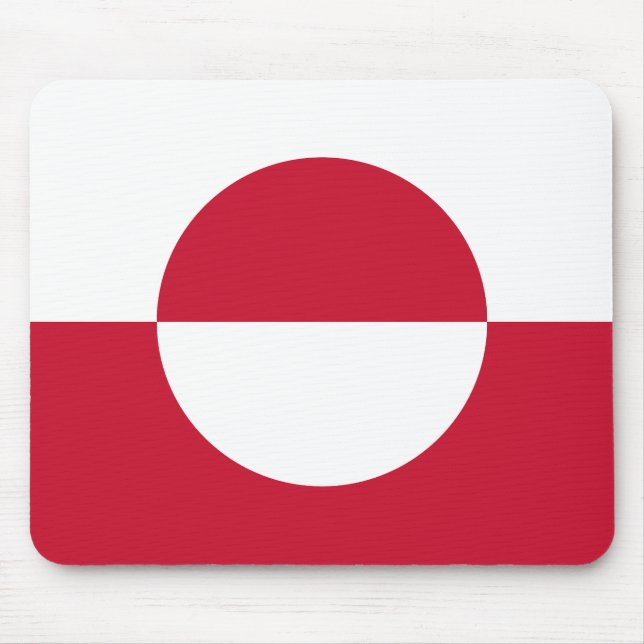 Grönlands flagga musmatta (Framsidan)