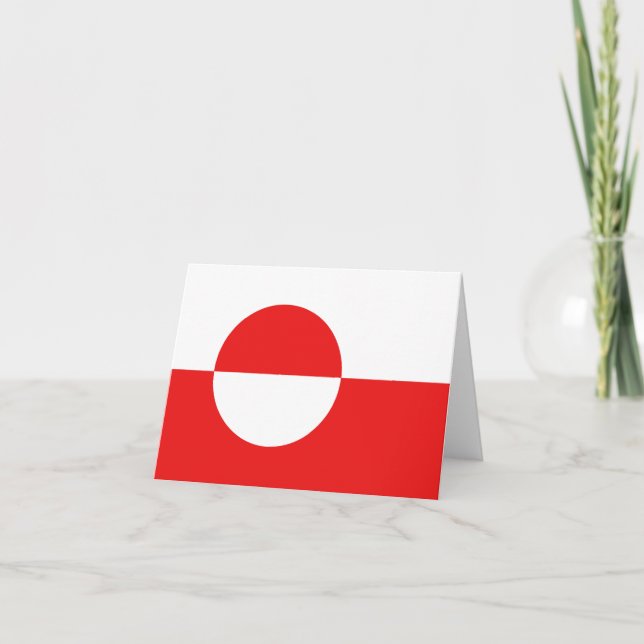 Grönlands flagga Notekort Kort (Framsida)