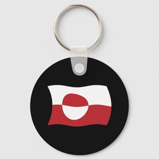 Grönlands Flagga Nyckelring (Framsida)