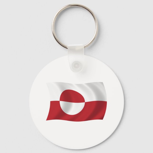 Grönlands Flagga Nyckelring (Framsida)