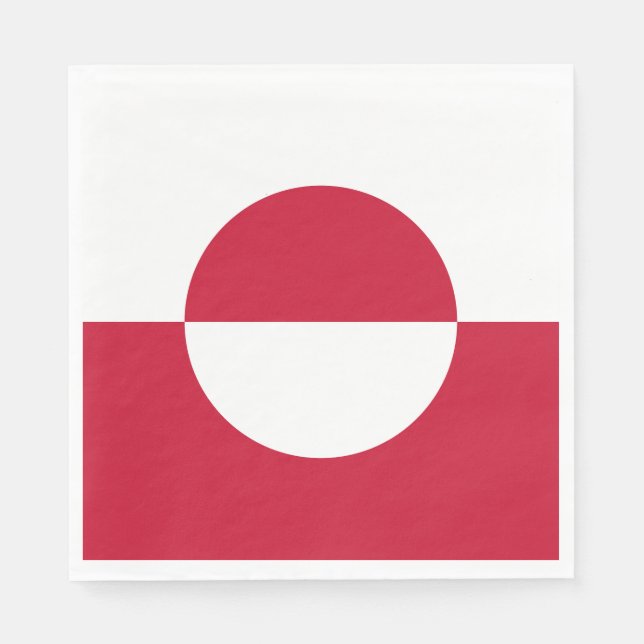 Grönlands flagga pappersservett (Framsidan)