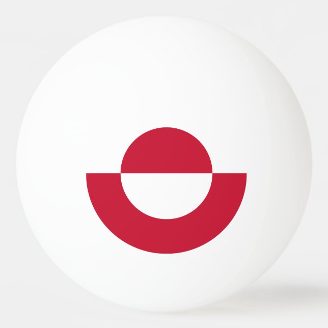 Grönlands flagga pingisboll (Framsidan)