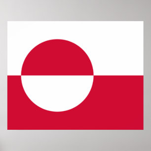 Grönlands flagga poster