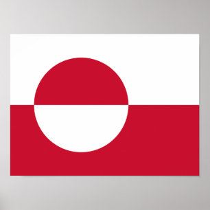 Grönlands flagga poster