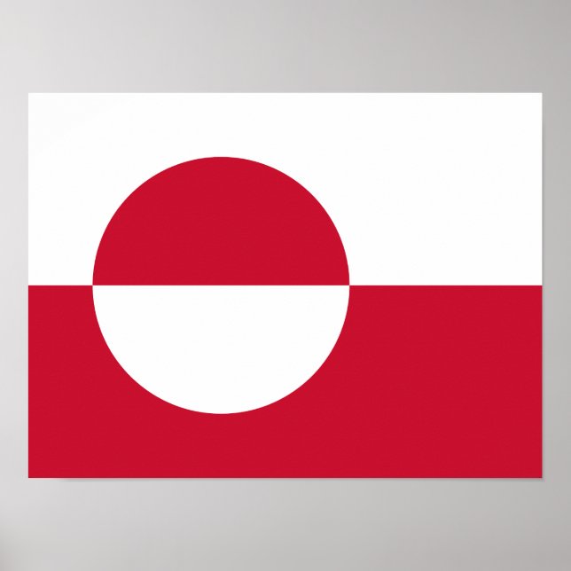 Grönlands flagga poster (Framsidan)